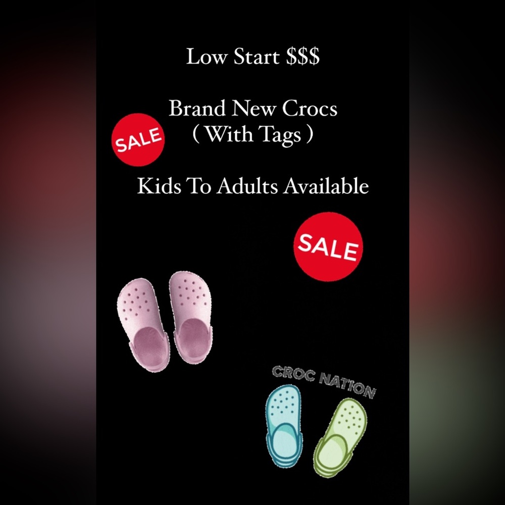 Posh show crocs for sale low start kids , men , women